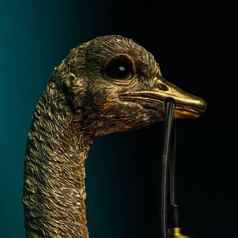 WERNS® Franz Josef Baby Ostrich Gold Wall Lamp