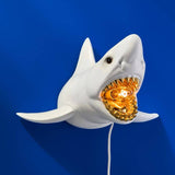 WERNS® Sharky Shark White/Gold Wall Lamp