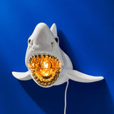 WERNS® Sharky Shark White/Gold Wall Lamp