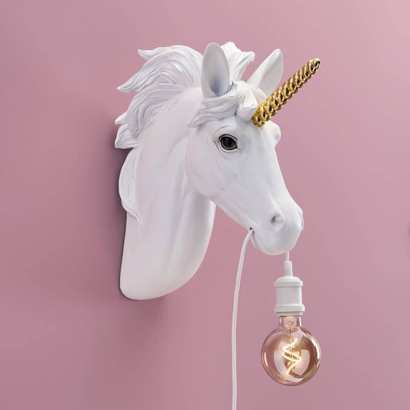WERNS® Unicorn Hugh White/Gold Wall Lamp