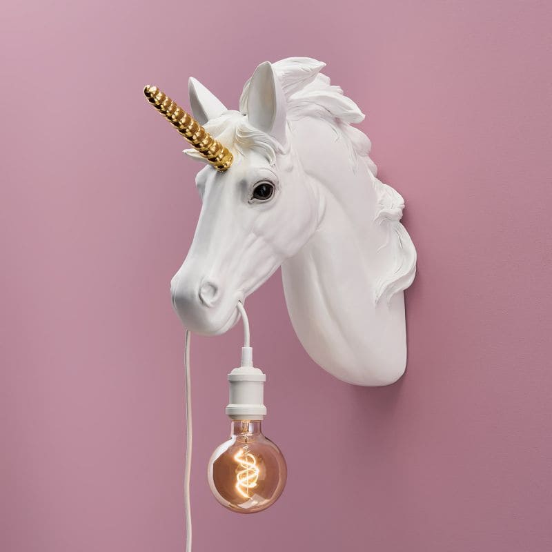 WERNS® Unicorn Hugh White/Gold Wall Lamp