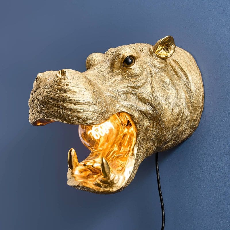WERNS® Patty The Hippo Gold Wall Lamp