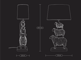 Werner Vob WERNS® colorful pink sheep table lamp with playful design, perfect for stylish indoor home lighting.