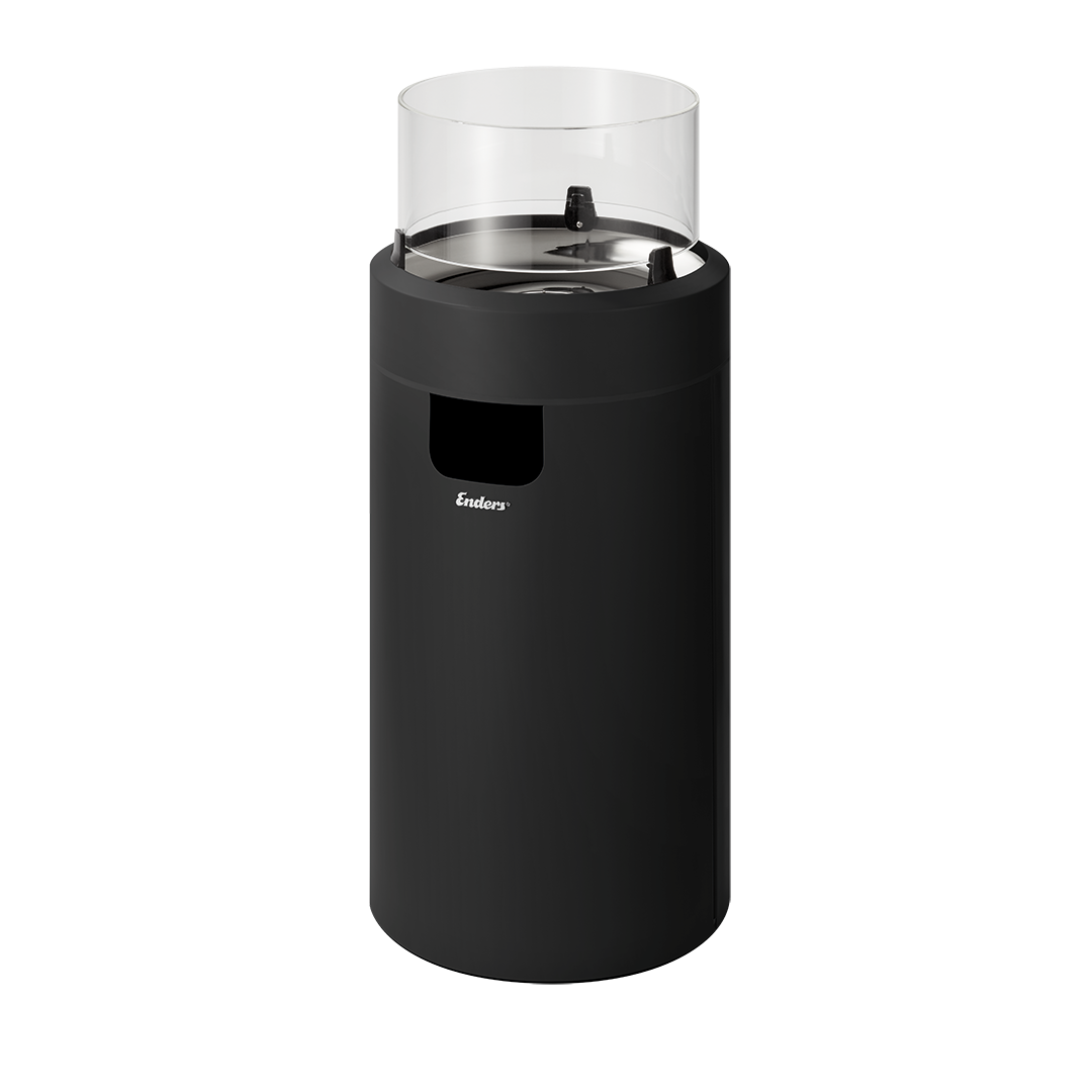 Nova LED Medium Black/Silver Patio Heater By Enders