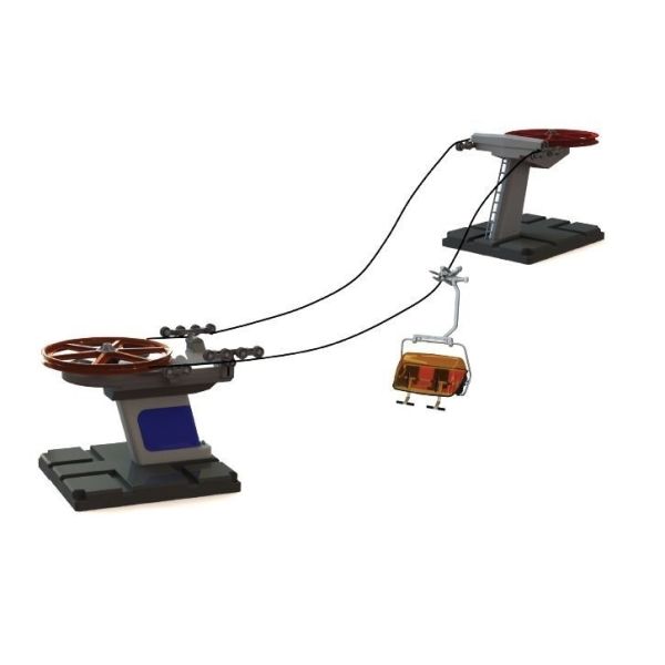 Ski Lift Basic 1-Seater Blue/Red by Jagerndorfer – 1:32 Scale - Mill Race Garden Centre