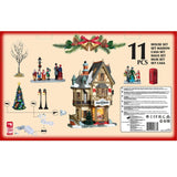 Lemax Christmas Village House Set Tannenbaum Christmas Shoppe with white house and adaptor, detailed holiday village decor scene