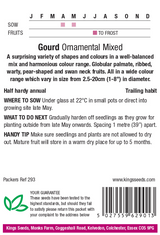 GOURD ORNAMENTAL MIXED SEEDS - Mill Race Garden Centre