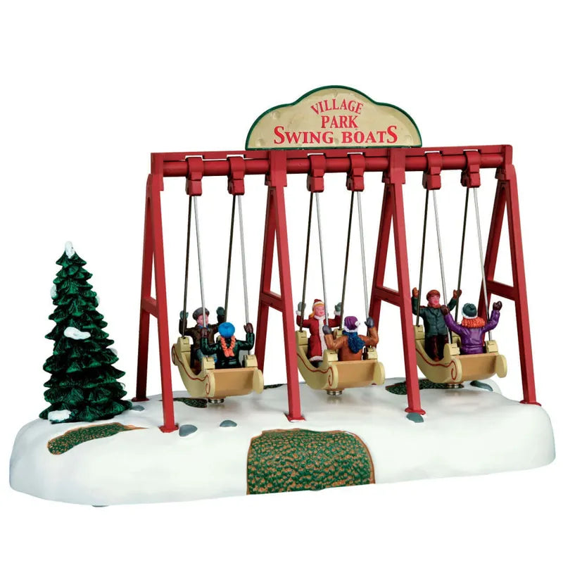 Swing Boats Lemax Christmas Village Table Accent