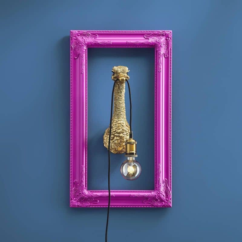 WERNS® Franz Josef Baby Ostrich Gold Wall Lamp