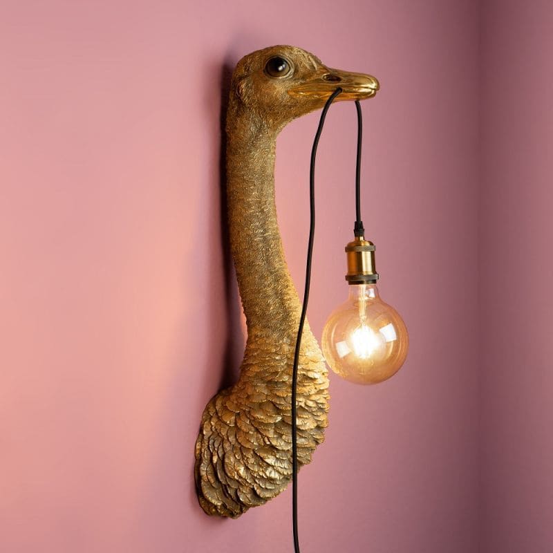 WERNS® Franz Josef Ostrich Gold Wall Lamp