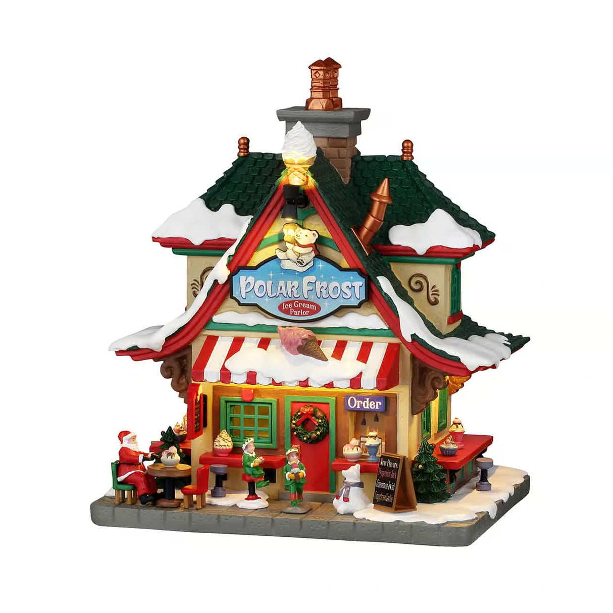 Polar Frost Ice Cream Parlour, B/O (4.5V) Lemax Christmas Village Illuminated Building