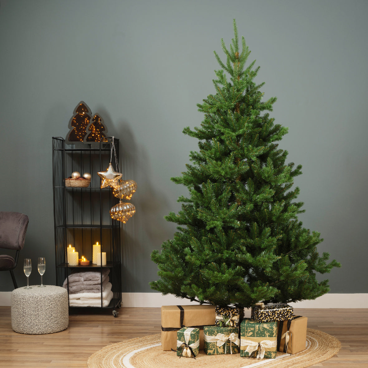 2.4m / 8ft Everlands Green Alba Fir Artificial Christmas Tree by Kaemingk