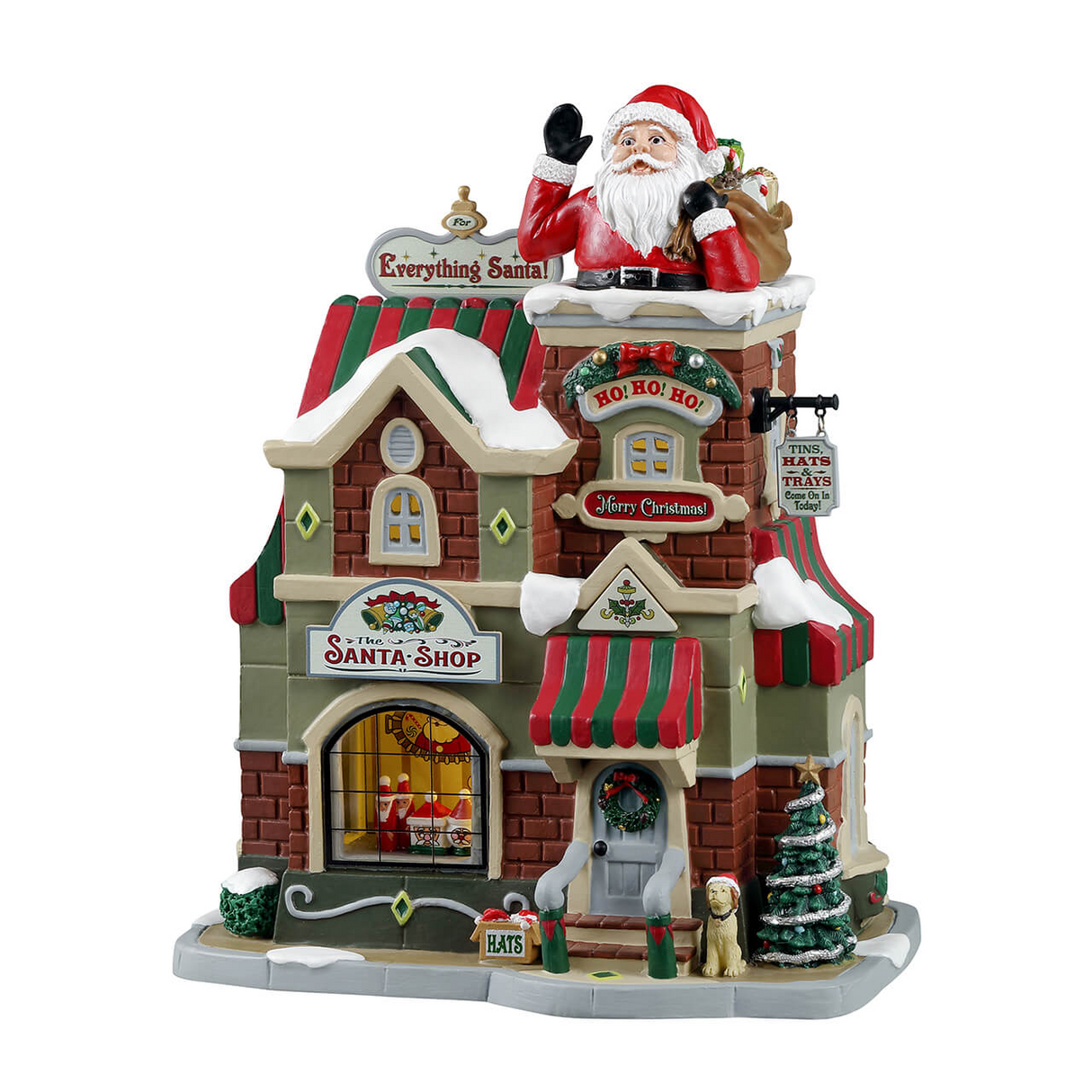 The Santa Shop Lemax Christmas Village Lighted Building