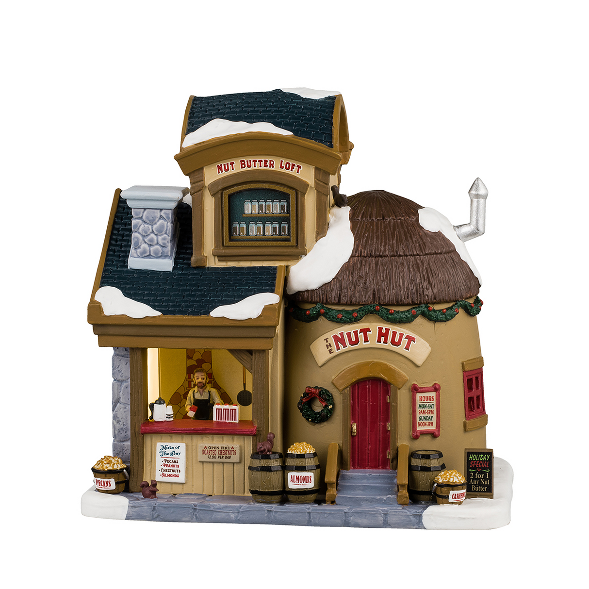 The Nut Hut Lemax Christmas Village Lighted Building