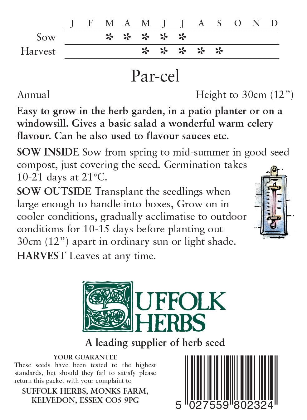 Parszel Parsley Par-cel by Suffolk Herbs