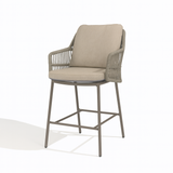4 Seasons Outdoor Alicante 4 seat dining set with Manolo 180cm ceramic table, metal furniture with cushions for outdoor dining.