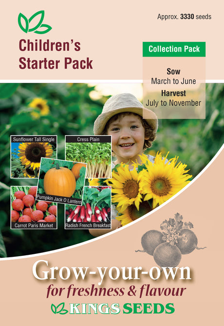 Children's Starter Pack by Kings Seeds - Mill Race Garden Centre