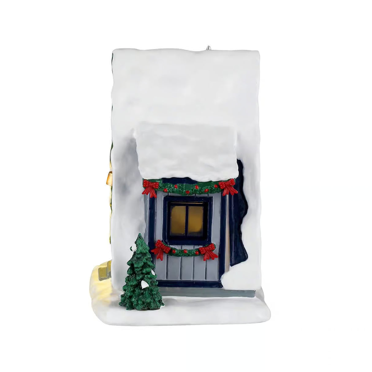 Lemax A-Frame Rental Home Christmas Village table accent with detailed winter scene and festive holiday decorations.