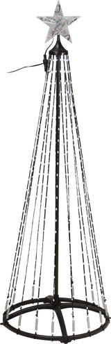 Koopman black skeleton tree with 370 RGB LED lights, app and remote control, 150cm artificial Christmas tree