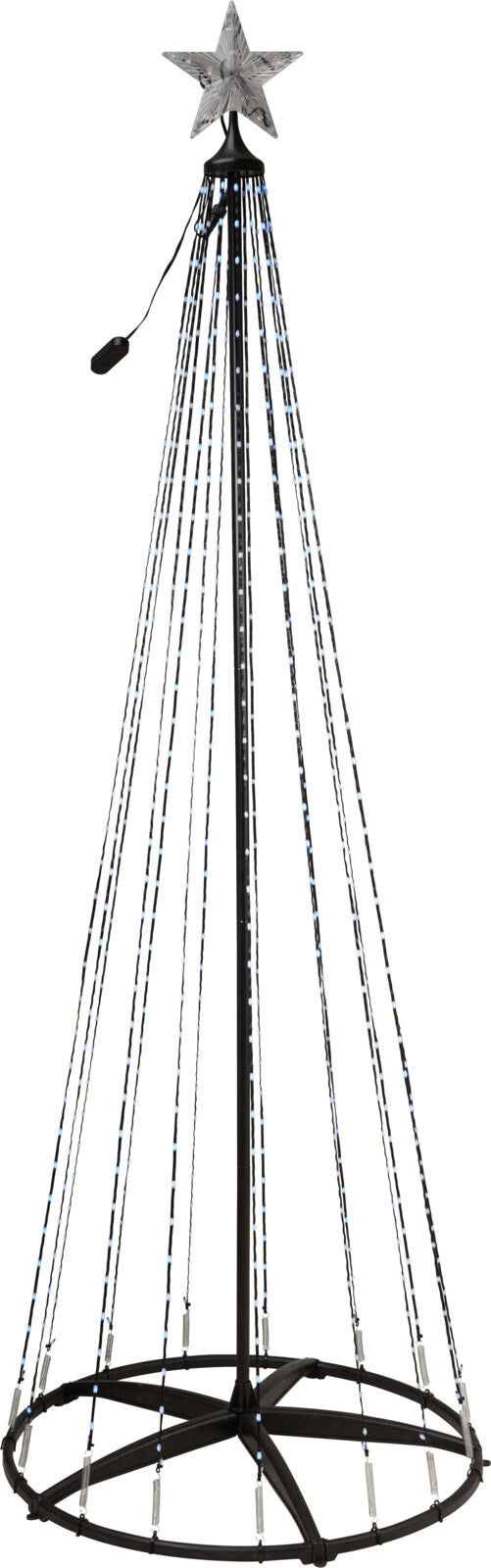 Koopman black skeleton tree with 550 RGB LED lights, app and remote control, 210cm Christmas decoration