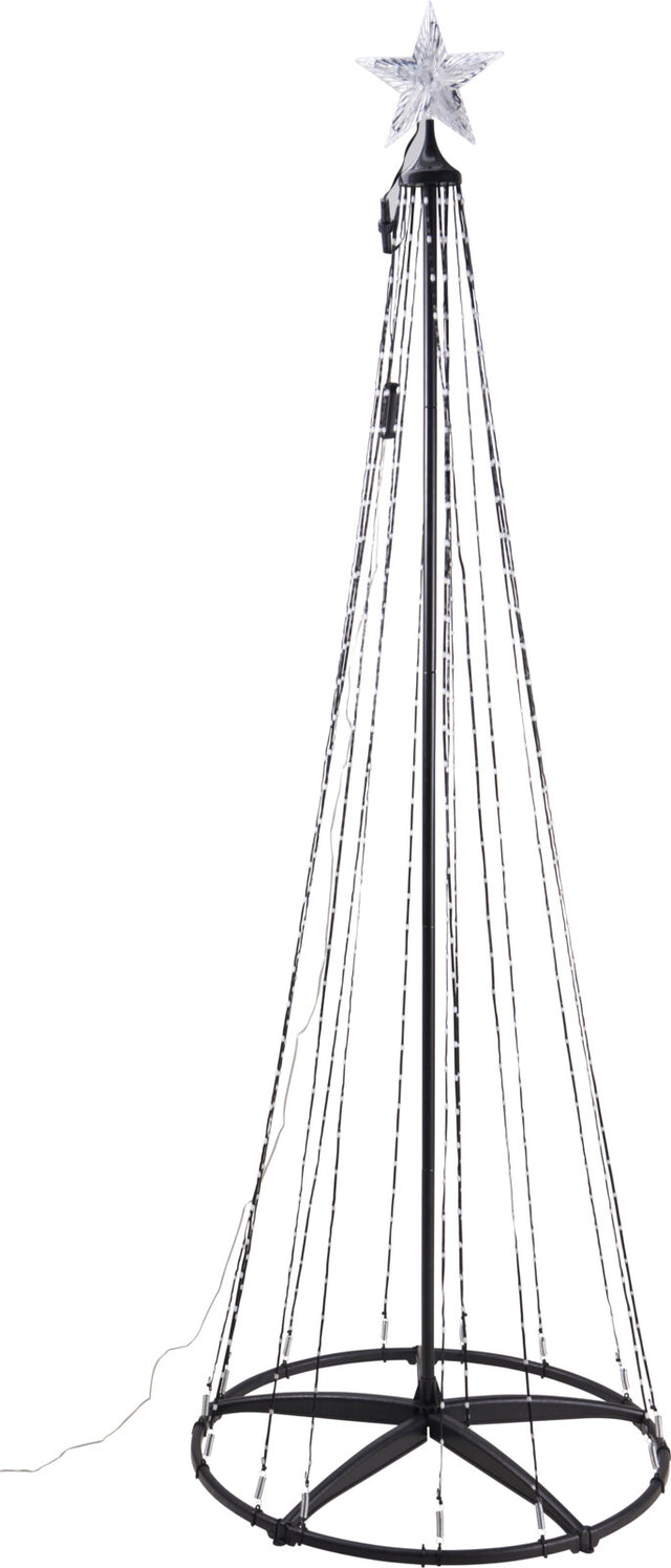 Koopman black skeleton tree with RGB lights, 275cm height, 910 LEDs, app and remote control visibly attached
