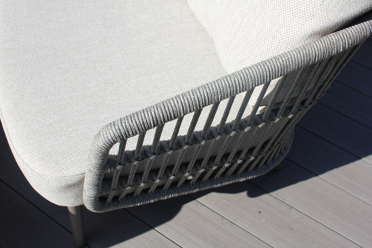 4 Seasons Outdoor Alicante 4-seat dining set with metal chairs and a 180cm ceramic high dining table, outdoor furniture.