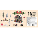 Lemax illuminated building featuring Bighorn Peak Mountain Sports snow gear set with mountain scenery and holiday village details.