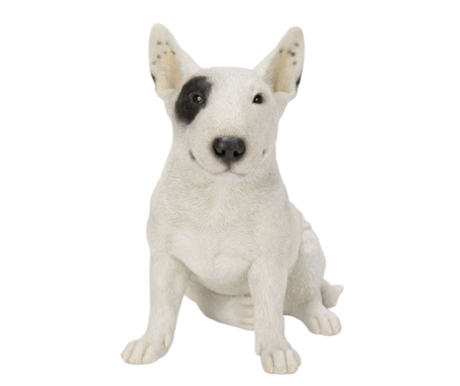 Real Life Black and White Bull Terrier Size D by Vivid Arts - Mill Race Garden Centre