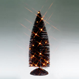 Black Bristle Tree With Orange Lights B/O (4.5V) Lemax Christmas Village Trees - Mill Race Garden Centre