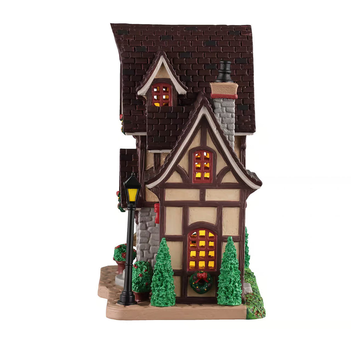 Lemax Bosworth Residence illuminated building from the Lemax Christmas Village collection with festive lights and detailed winter scene