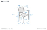 Kettler Caredo Bistro Set with 70cm metal table and matching chairs, outdoor furniture for patio or garden use.