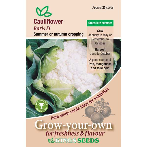 Cauliflower Boris F1 - Mill Race Garden Centre