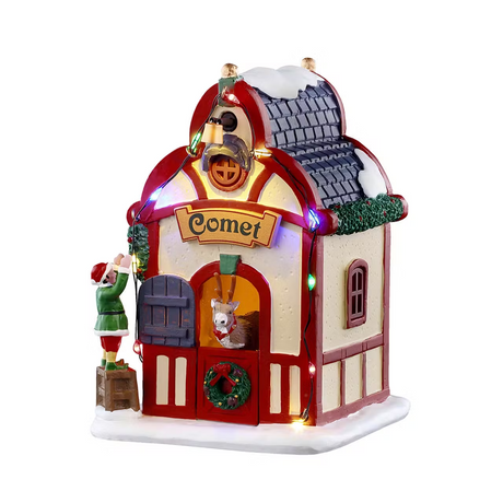 Comet's Den, AC Adaptable (Not Included) Lemax Christmas Village Table Accent - Mill Race Garden Centre