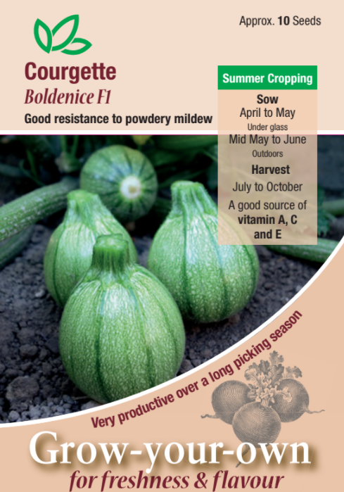 Courgette Boldenice F1 - Mill Race Garden Centre