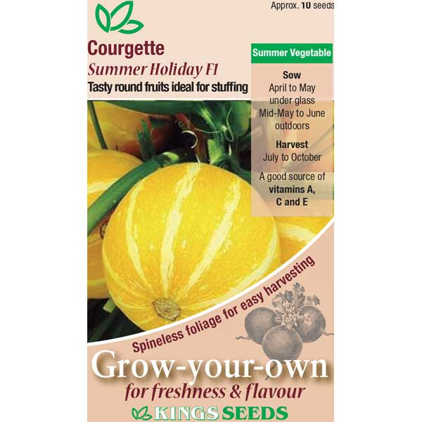 Courgette Summer Holiday F1 - Mill Race Garden Centre