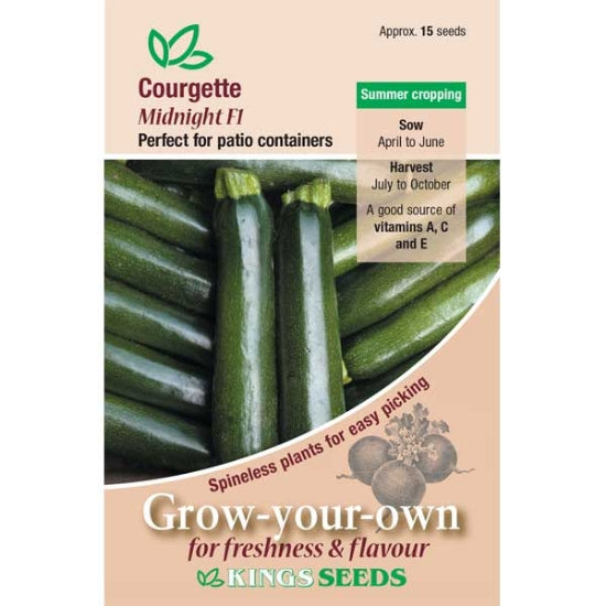 Courgette Midnight F1 by Kings Seeds