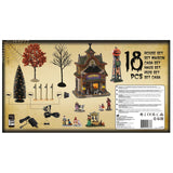Lemax Spooky Town Creatures of the Night Pet Shop set of illuminated buildings for Halloween-themed display.
