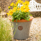 Creekwood 35cm Chatsworth Planter – Grey Garden Plant Pot Indoor Outdoor