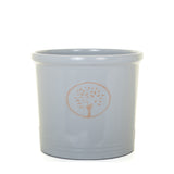 Grey Creekwood 30cm Cotswold Cylinder Planter for indoor and outdoor garden plants, cylindrical shape, durable ceramic material.