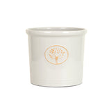 Creekwood 38cm Cotswold Cylinder Planter in off-white, ceramic garden pot suitable for indoor and outdoor use.