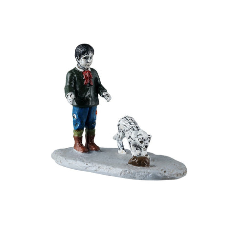 Creepy Cat Lemax Spooky Town figurine featuring a spooky, detailed cat figure from Lemax Spooky Town collection.