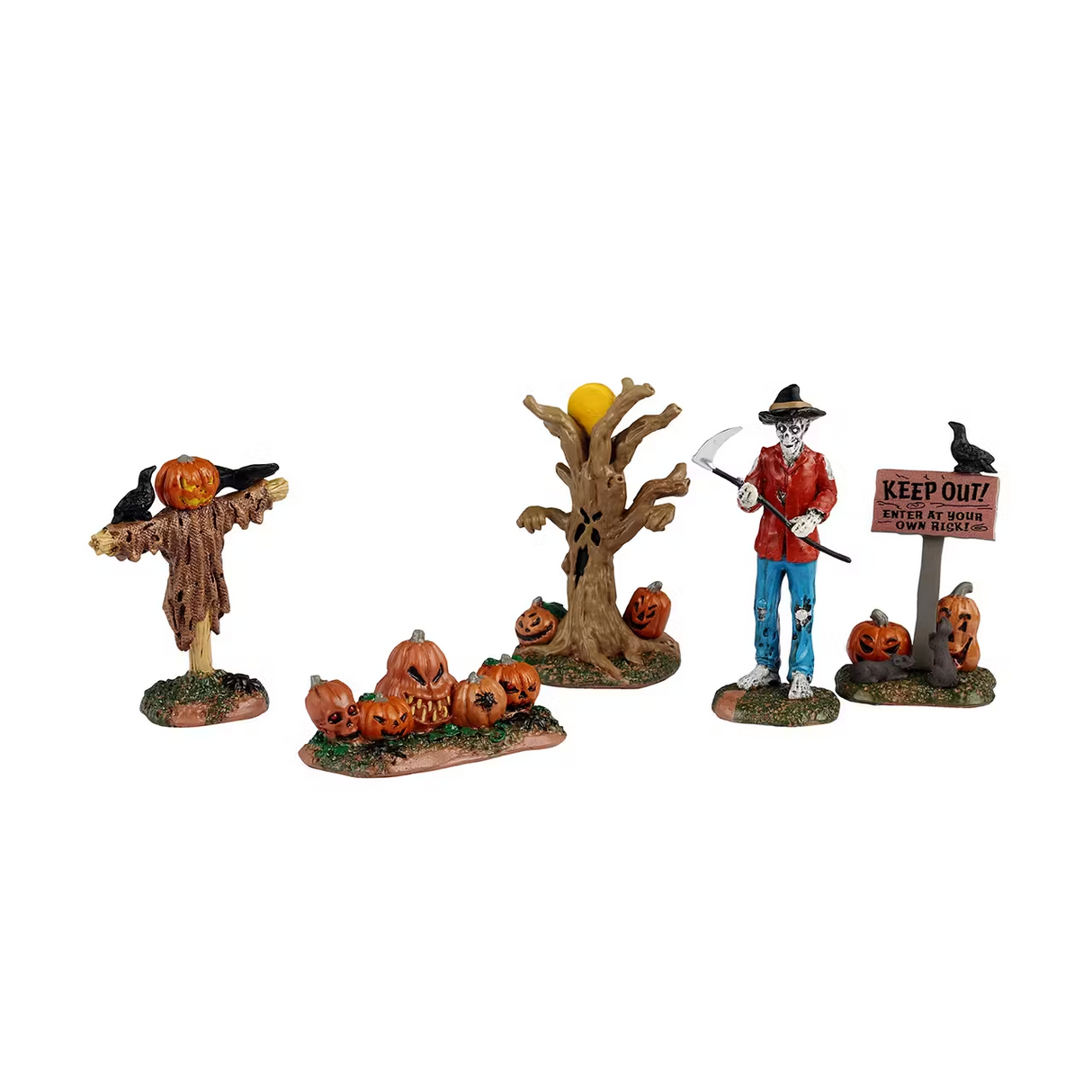 Creepy Pumpkin Patch Set Of 5 Lemax Spooky Town Figurine - Mill Race Garden Centre
