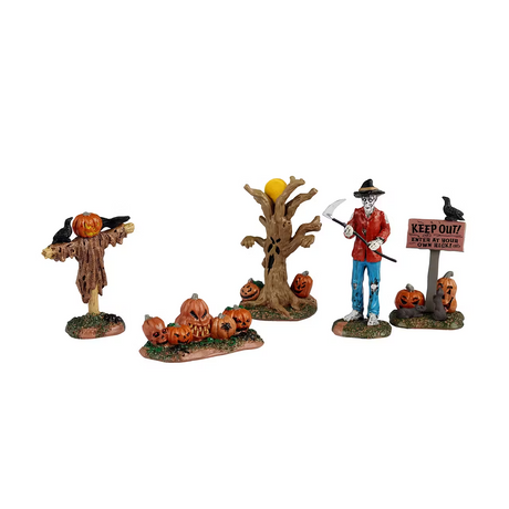 Creepy Pumpkin Patch Set Of 5 Lemax Spooky Town Figurine - Mill Race Garden Centre