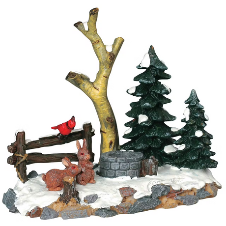 Curious Bunnies Lemax Christmas Village Table Accent - Mill Race Garden Centre