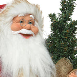 Decorative Santa Ornament with Deer Jacket by Kaemingk - Mill Race Garden Centre