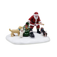 Lemax Dog Park Christmas village table accent featuring a festive dog park scene with holiday decorations and figures.