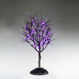 Lemax Spooky Town dry tree decorated with purple lights, part of the Lemax Trees collection, suitable for Halloween displays.