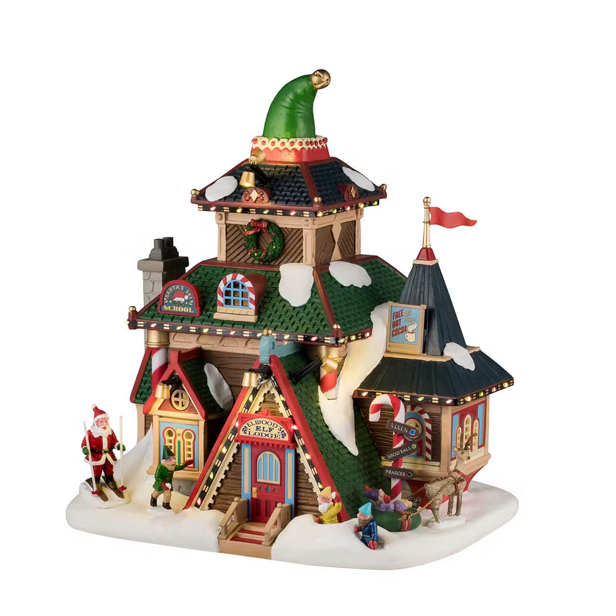 Elwood's Elf Lodge B/O (4.5V) Lemax Christmas Village Illuminated Building - Mill Race Garden Centre