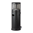 Enders POLO® Black 2.0 patio heater with reflector, compact outdoor gas heater, made of metal, for outdoor heating.
