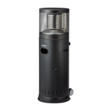 Enders POLO® Black 2.0 patio heater with reflector, compact outdoor gas heater, made of metal, for outdoor heating.